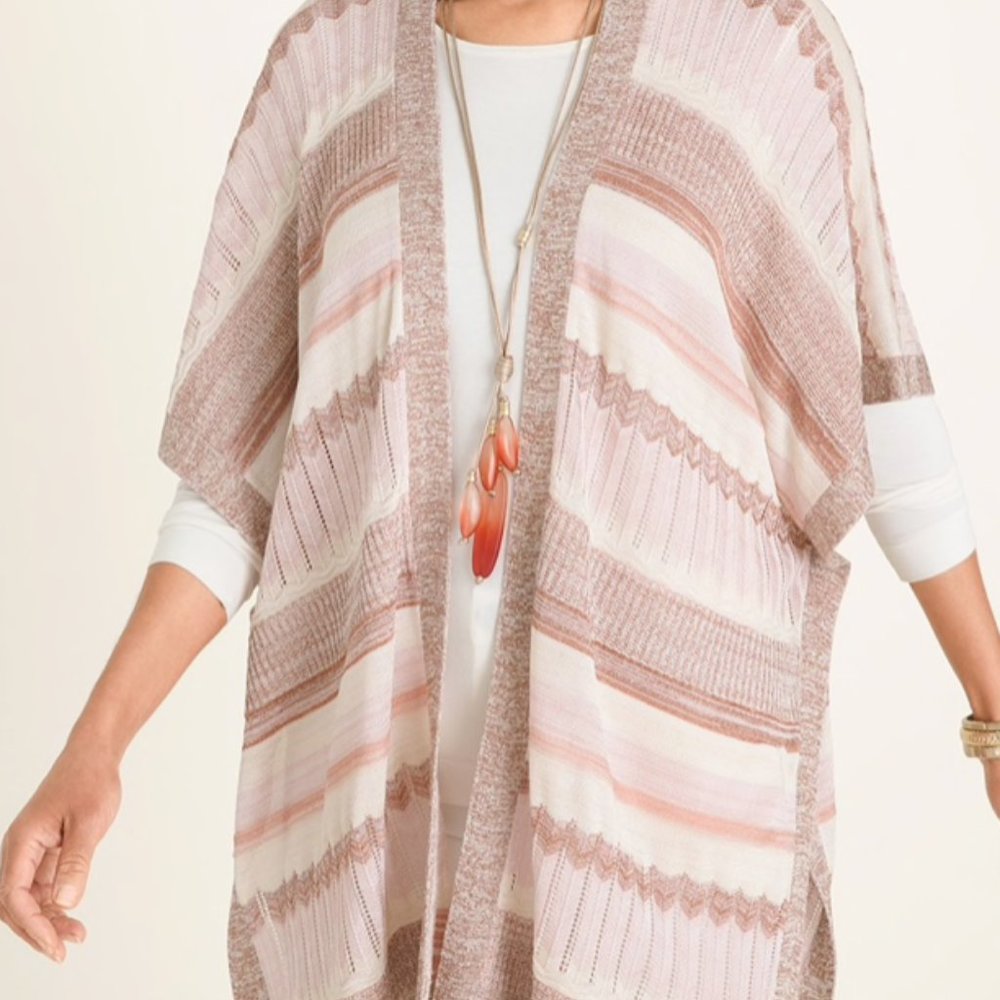 Textures Shine Ruana Wrap - Picture 4 of 5